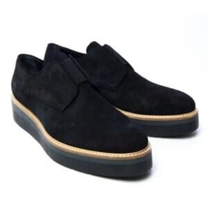 Vince Davy Suede Slip-On Platform Flatorm Oxford Loafer Shoes 7.5 Goth Preppy